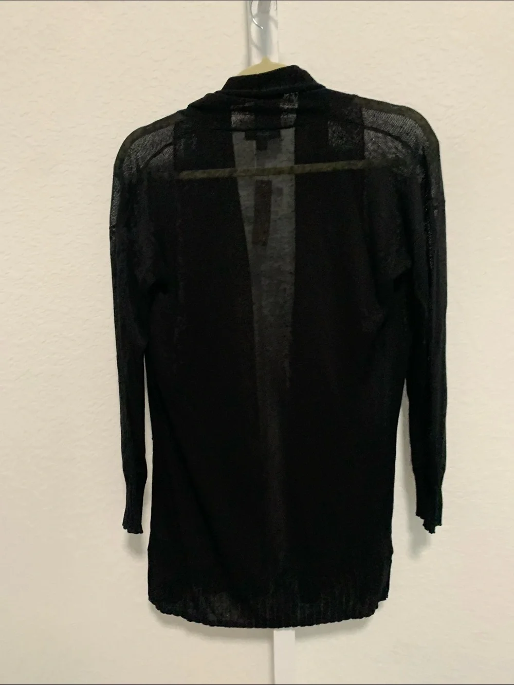 NWT J. Crew Black Gauzy Open-Front Cardigan